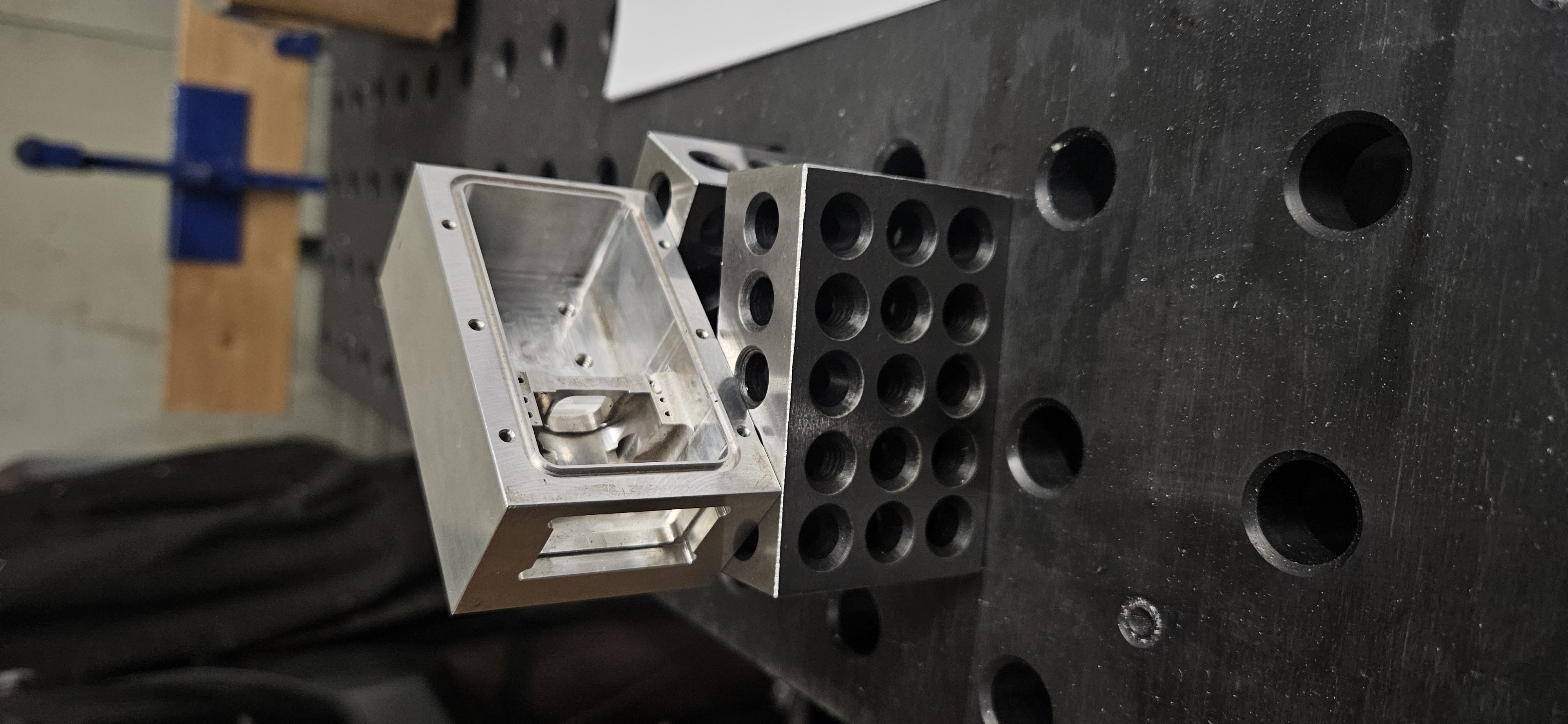 Precision aluminum housing with complex internal geometry